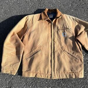 Carhartt vintage Detroit J01 Brown faded blanket lined Jacket men’s size 46 Tall